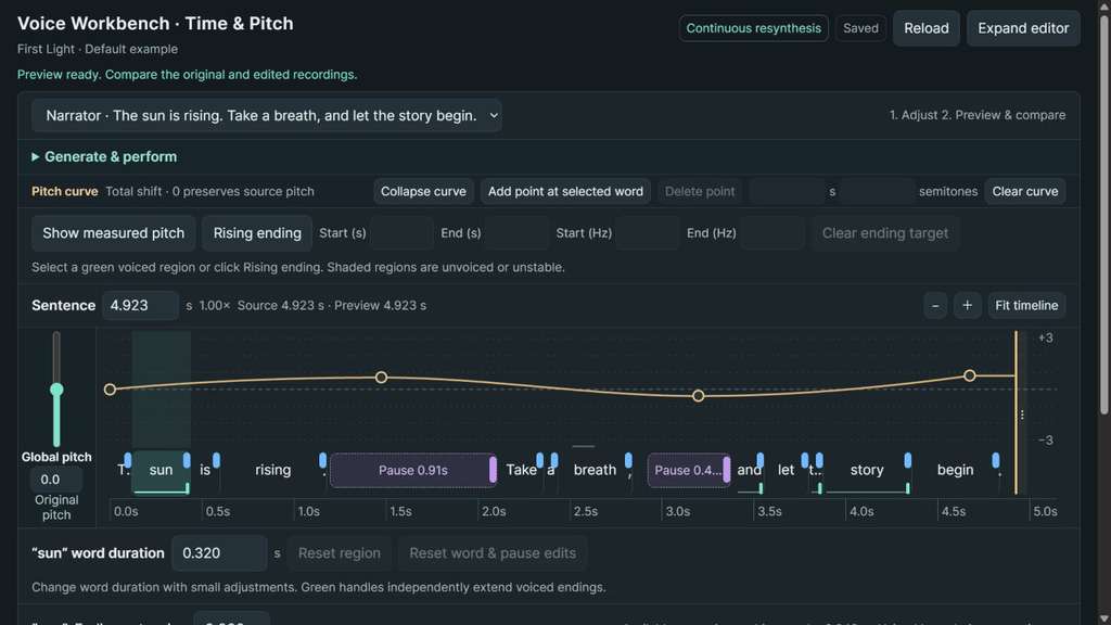 Voice Workbench