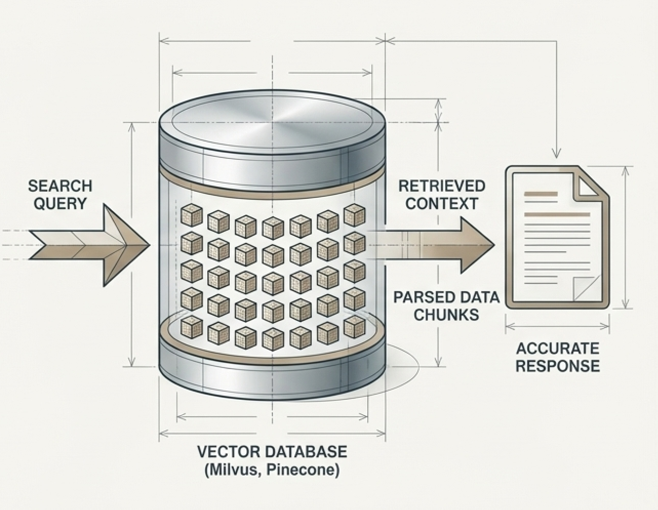 RAG workflow with vector database retrieval