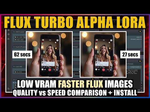 Fast Flux with Flux Turbo Alpha LoRA in ComfyUI Tutorial + Free Workflow - Low VRAM GPU