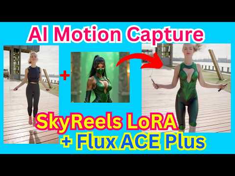 ComfyUI Img2Vid SkyReels V1 GoWithTheFlow Lora And Flux Ace Plus - AI Video Like Pikaswaps